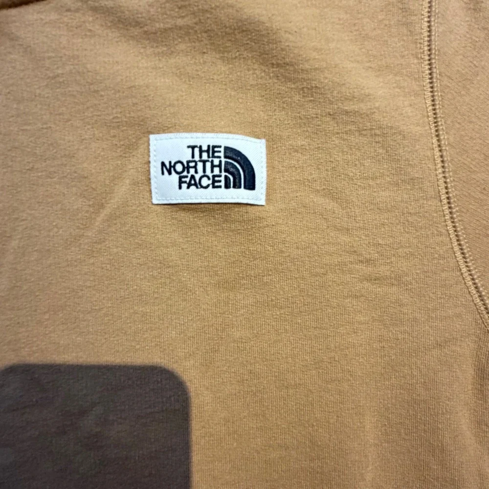 The North Face Heritage Patch Hoodie Mens Medium Mustard Yellow Tan Pullover